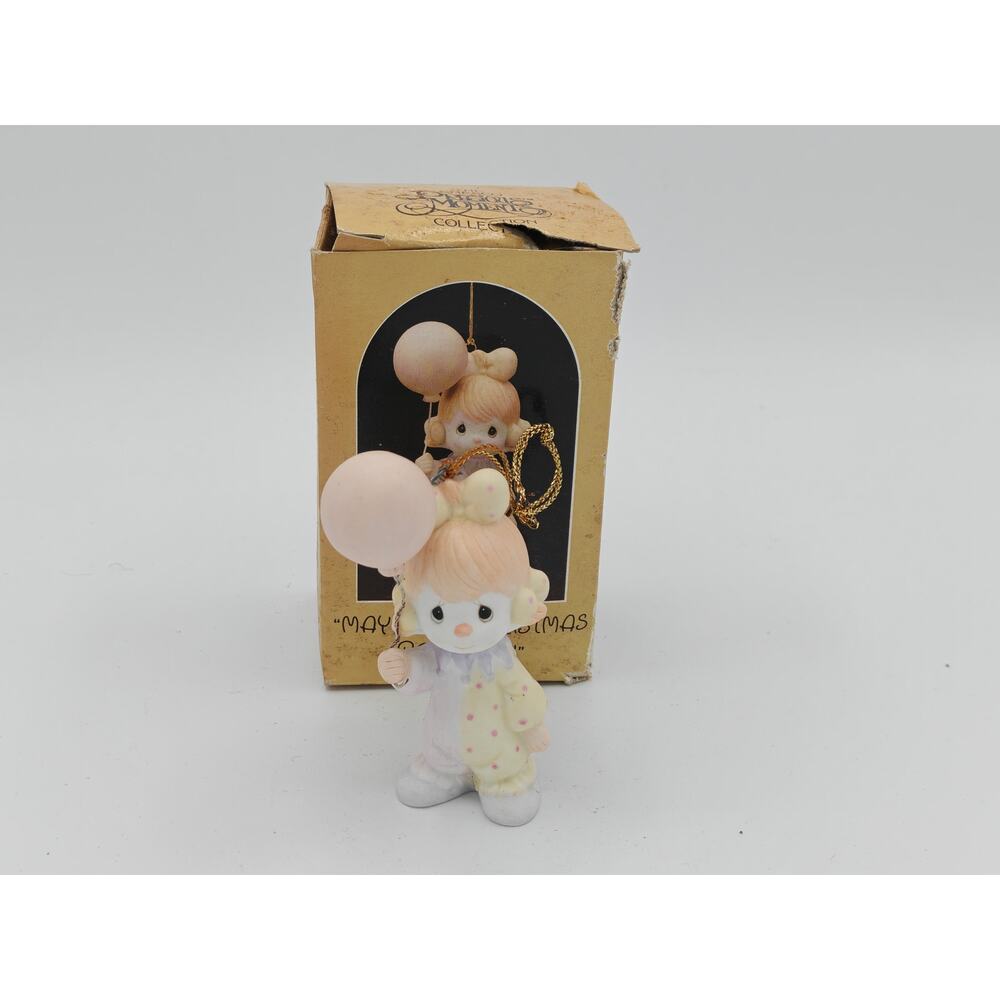 Precious Moments May Your Christmas Be Happy Ornament‎ 15822 1985 Enesco